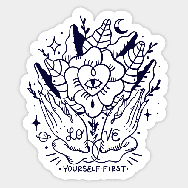 Love yourself first Sticker by Paolavk